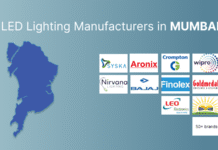 10 Best LED Light Manufacturers in Mumbai for Quality Lighting Solutions (2025 Guide) LED lighting brands in Mumbai with logos like Syska, Wipro, Bajaj, and more.