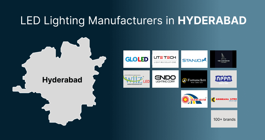 Top 10 LED Lights Manufacturers in Hyderabad (2025 Guide) LED lighting manufacturers in Hyderabad with company logos
