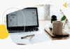 The Role of Online Learning in Career Development Laptop notepad with pan and cup on desktop