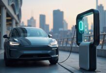 Renting a Tesla in Dubai: Everything You Need to Know Before You Book A car at electric vehicle charging station