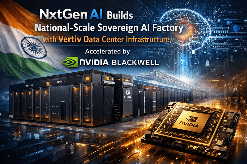 NxtGen AI Builds National-Scale Sovereign AI Factory with Vertiv Data Center Infrastructure, Accelerated by NVIDIA Blackwell NxtGen AI's sovereign AI factory launch